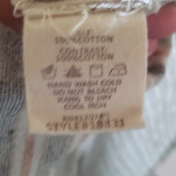 Mystree L breezy cotton tunic interesting contrasted stripes button tab sleeves - Picture 9 of 10